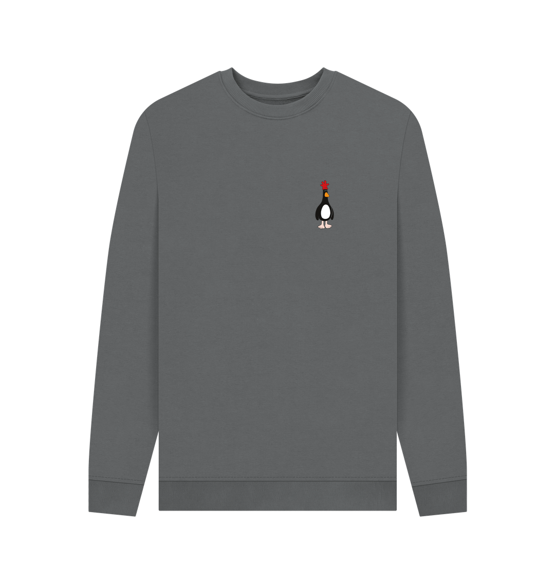 Slate Grey Printed Sweater Front
