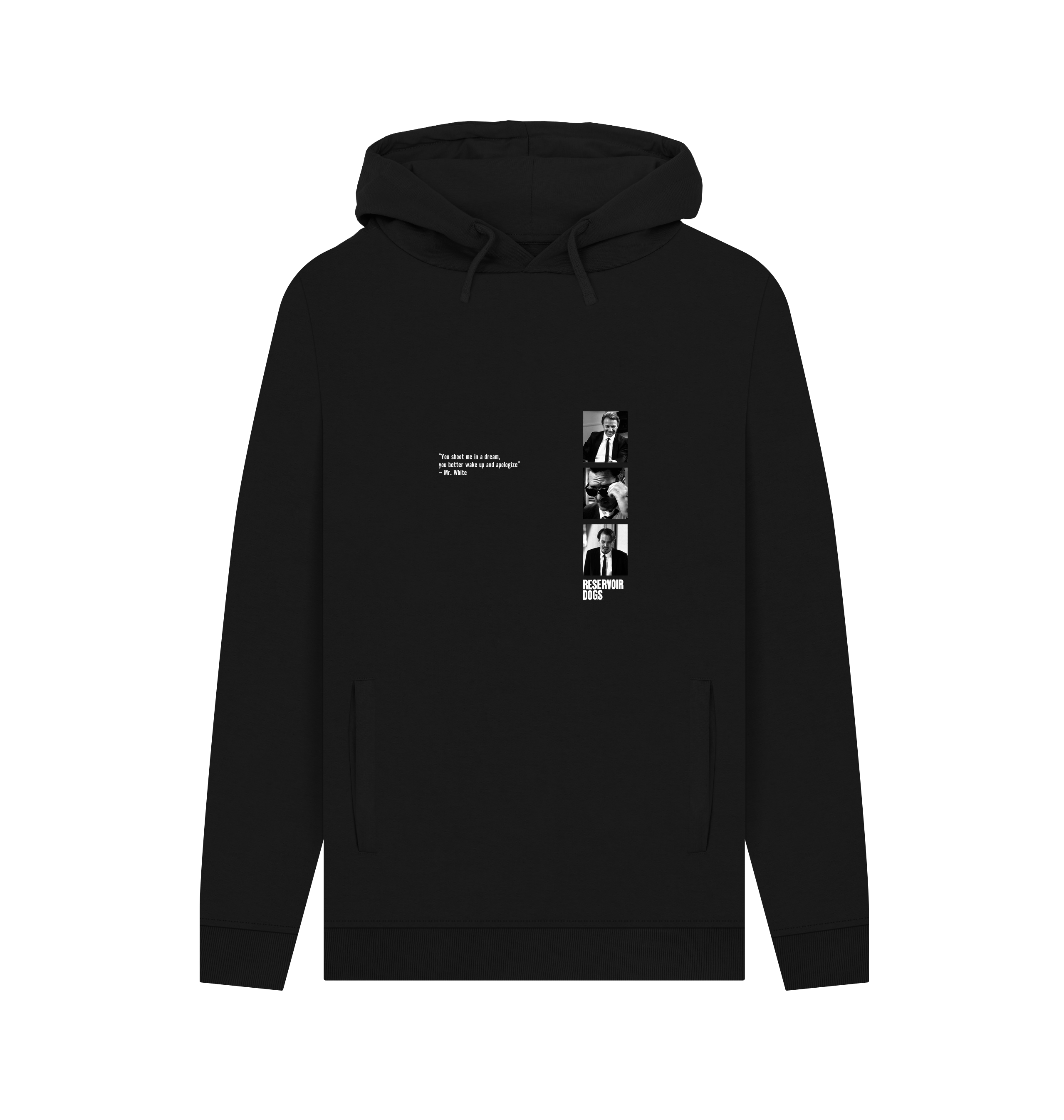 Black Printed Hoody