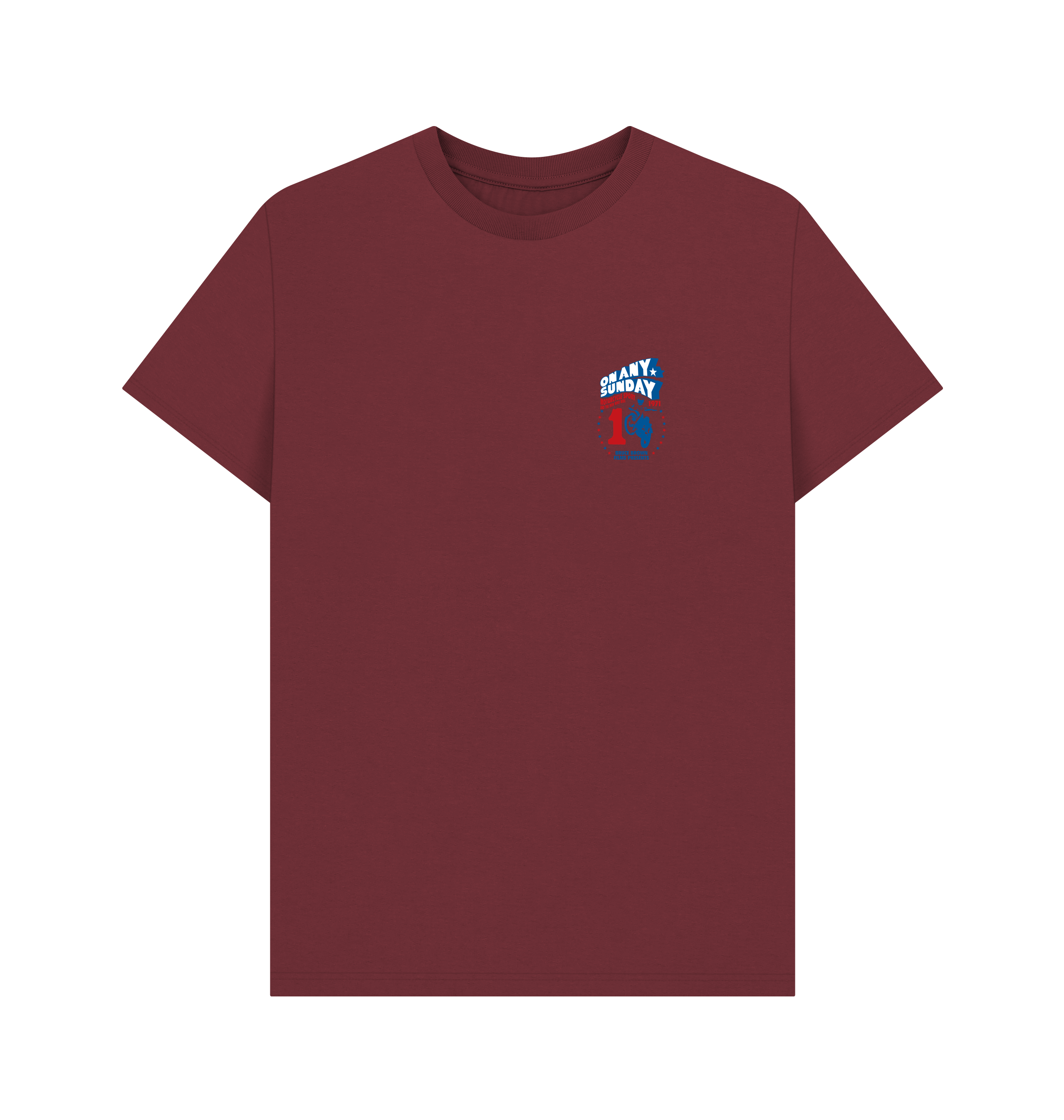 Red Wine Printed T-shirt Front