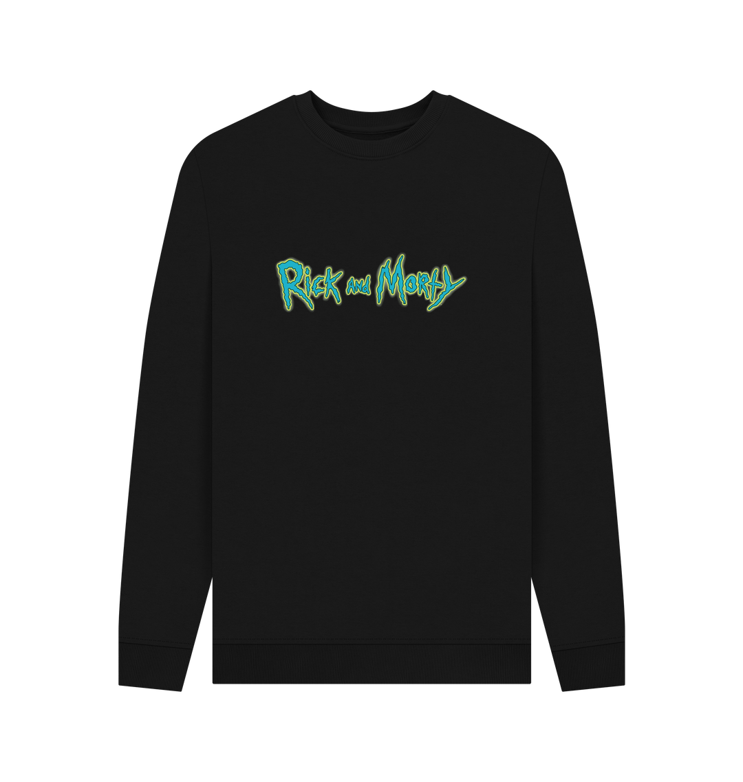 Black Printed Sweater Front