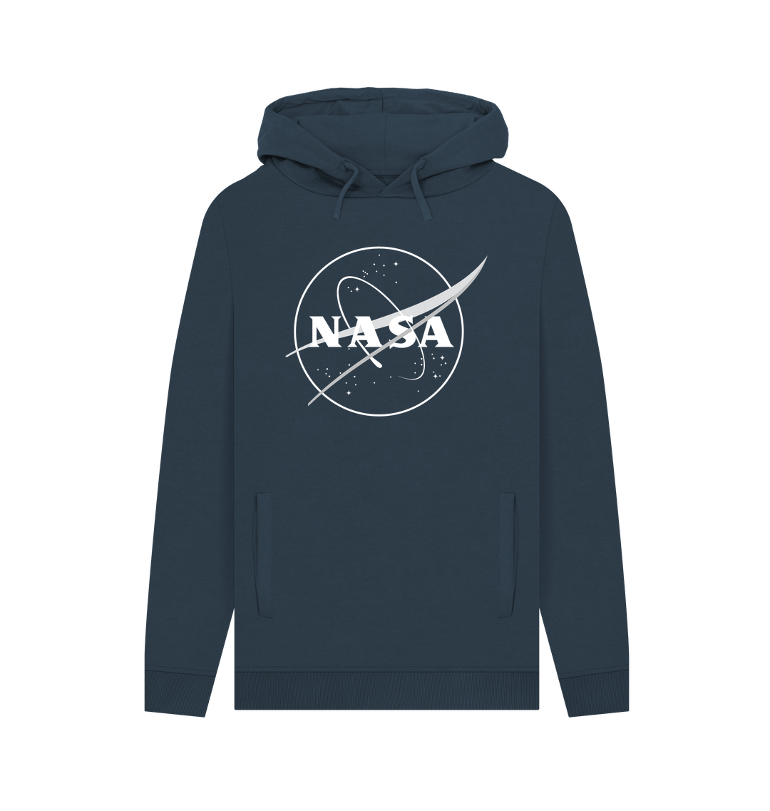 Navy Printed Hoody Front