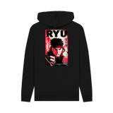Black Printed Hoody Back