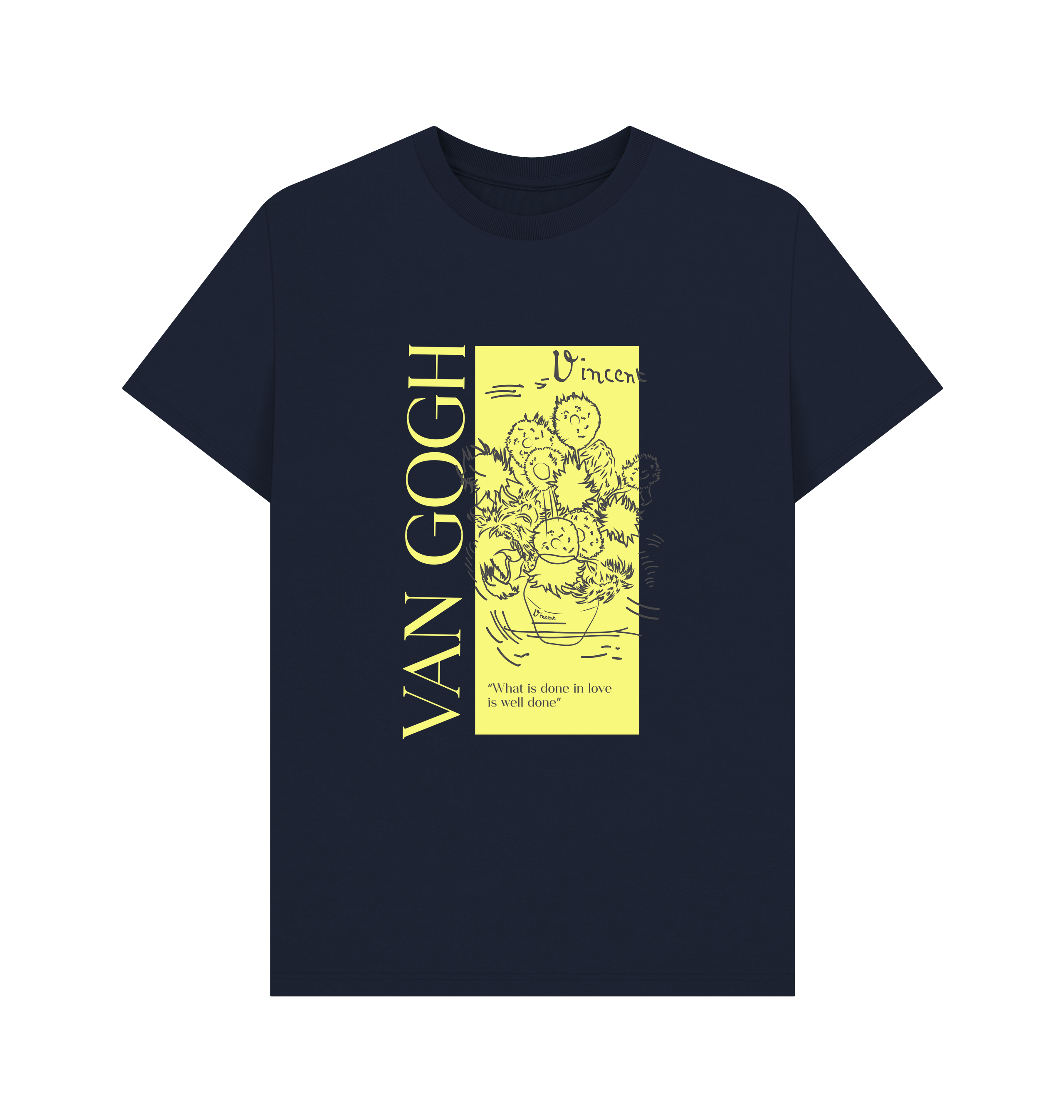 Navy Blue Printed T-shirt