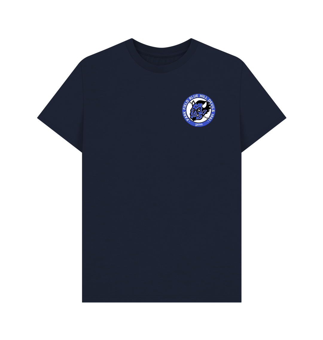 Navy Blue Printed T-shirt Front