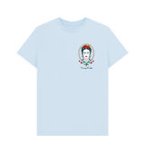 Frida Kahlo Chest Graphic Light Blue T-Shirt