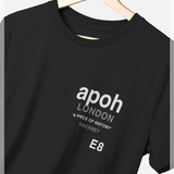 apoh Hackney Slogan Black T-Shirt
