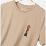 Wallace & Gromit Feathers McGraw Chest Print Sand T-Shirt