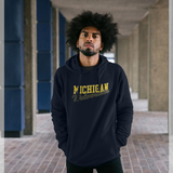 Michigan Wolverines Graphic Navy Hoodie