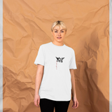 Banksy Angel Hearts Graphic White T-Shirt