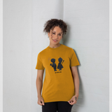 Banksy Boy Meets Girl Graphic Gold T-Shirt