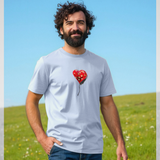 Banksy Love Hurts Graphic Light Blue T-Shirt