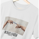 apoh Creation of Adam Graphic White T-Shirt