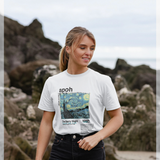 apoh Van Gogh Starry Night Text Graphic White T-Shirt