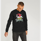 The Grinch Santa Stars Graphic Black Sweatshirt