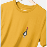 Wallace & Gromit Feathers McGraw Evil Genius Yellow T-Shirt