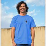 Wallace & Gromit Feathers McGraw Posing Graphic Bright Blue T-Shirt