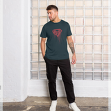 Superman Official Drip Shield Graphic Denim Blue T-Shirt