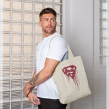 Superman Official Drip Shield Graphic Natural Tote Bag