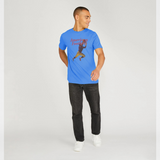 Pierce Archive American Football Bright Blue T-Shirt
