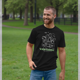 apoh Van Gogh Sunflowers Scribble Graphic Black T-Shirt