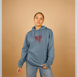 Superman Official Drip Shield Graphic Stone Blue Hoodie