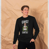 Elf Official OMG Santa Graphic Black Sweatshirt