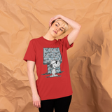 Peanuts Snoopy Graffiti Doghouse Collage Red T-Shirt