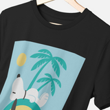 Peanuts Snoopy Art Deco Club Paradiso Black T-Shirt
