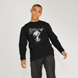 Peanuts Snoopy Urban Spray Paint Graphic Black Sweatshirt