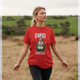 Elf Official OMG Santa Graphic Red T-Shirt