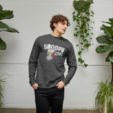 Snoopy Love Spray Paint Graphic Peanuts Slate Grey Sweatshirt