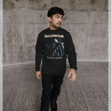 Halloween Official Trick To Stay Alive Graphic Black Sweatshirt