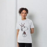 Snoopy Crowned Joe Cool Streetwear Graphic Peanuts White T-Shirt