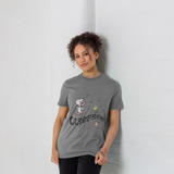 Peanuts Snoopy Woodstock Carefree Roller Skating 90s Vibes Athletic Grey T-Shirt