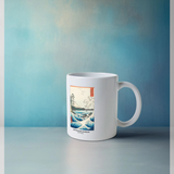 apoh x Ashmolean Hiroshige Sea Graphic White Mug
