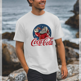 Coca Cola Santa Drinking White T-Shirt