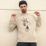 Snoopy Crowned Joe Cool Streetwear Graphic Peanuts Oat Hoodie