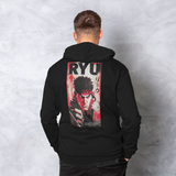 Street Fighter Ryu Kanji Graphic Black Hoodie