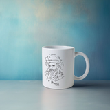 Van Gogh Stencil Portrait White Mug