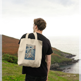 apoh x Ashmolean Museum Kuniyoshi In The Waterfall Graphic Natural Tote Bag