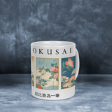 Hokusai Three Birds White Mug