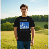 apoh Hokusai Off Kanagawa Black T-Shirt