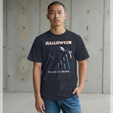 Halloween Official Trick To Stay Alive Graphic Navy Blue T-Shirt