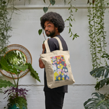Monet Flowers Natural Tote Bag