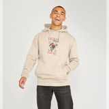 Sicilia Peach Fruity Graphic Print Cream Hoodie