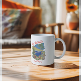 Saint Tropez Vacances Graphic Print White Mug