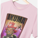 Street Fighter Akuma Neon Art Pink T-Shirt