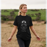 Frida Kahlo Butterfly Graphic Black T-Shirt