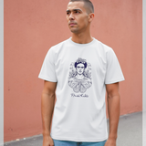 Frida Kahlo Butterfly Graphic White T-Shirt