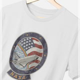 NASA Faded USA Graphic White T-Shirt
